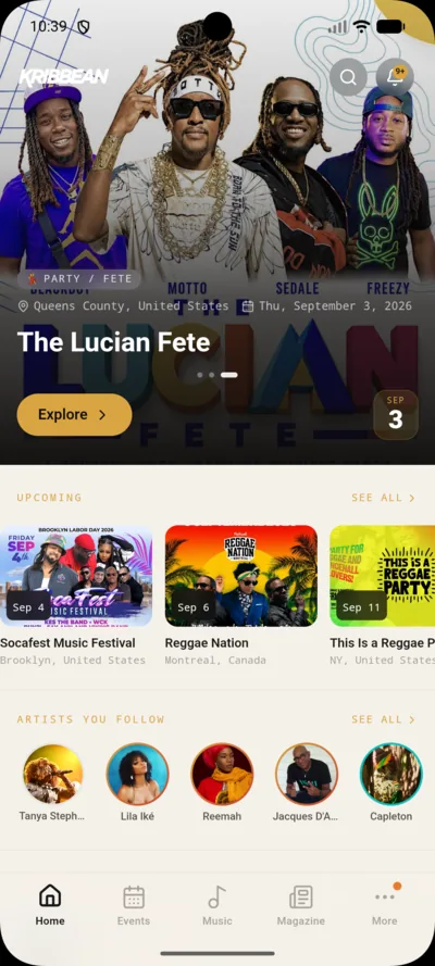 KRIBBEAN App - Accueil